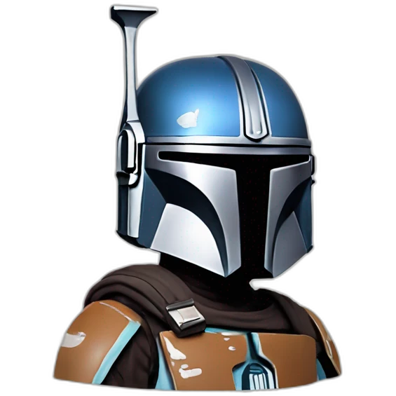 Mandalorian with blue stripe emoji