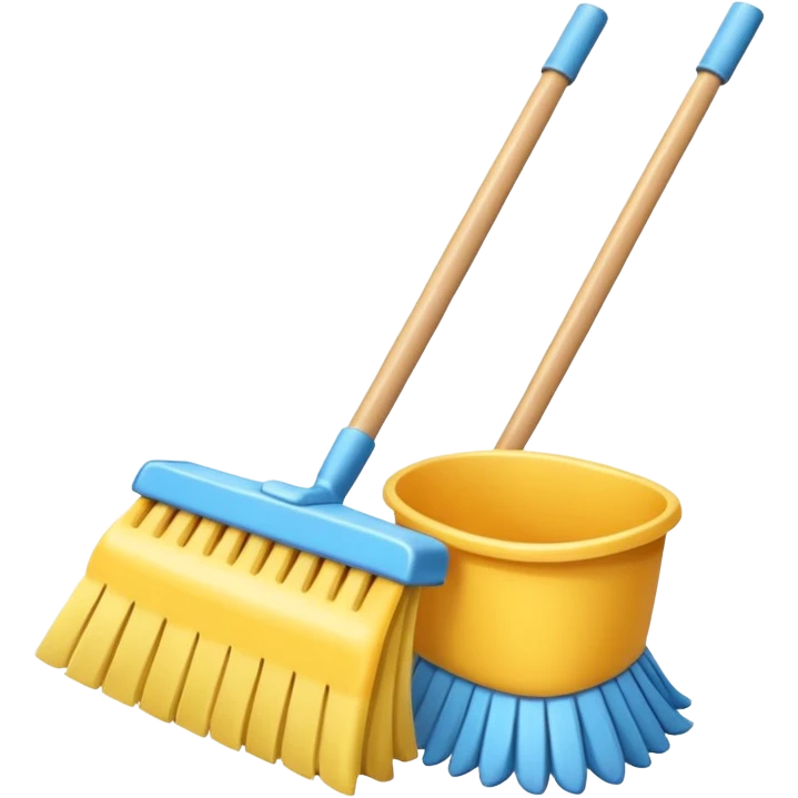 bata para limpieza + solo, sin persona emoji