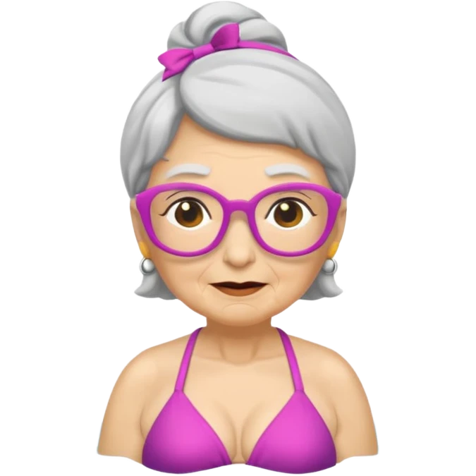 Bikini granny emoji