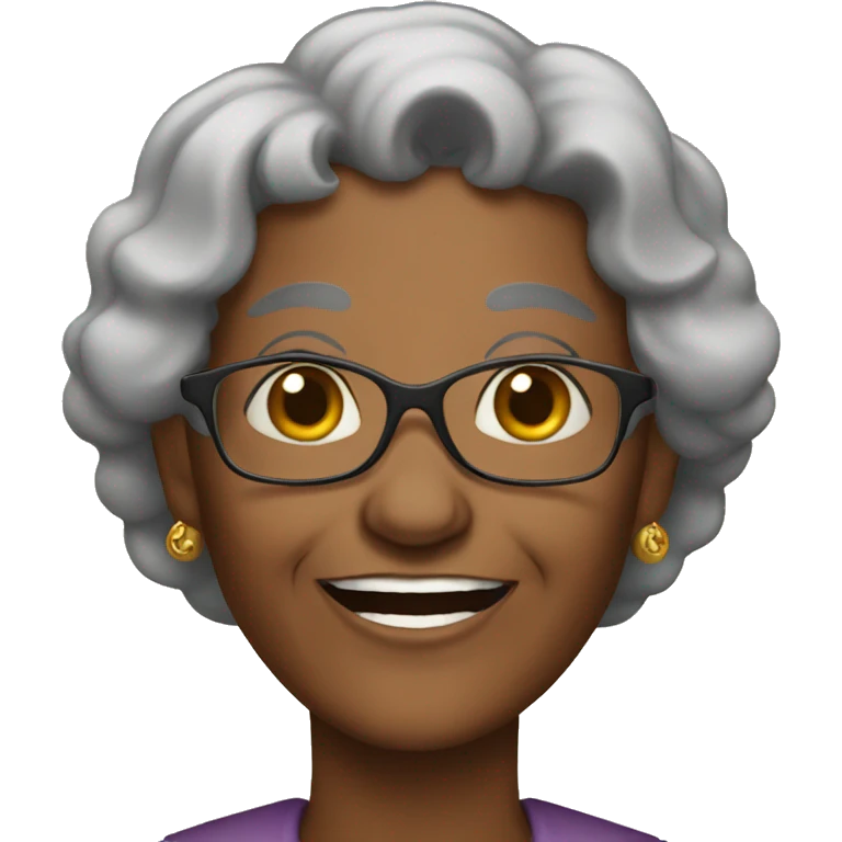 old black lady happy emoji