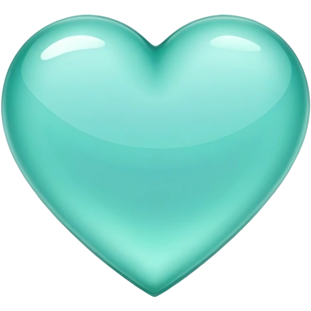 Corazón verde agua marina  emoji