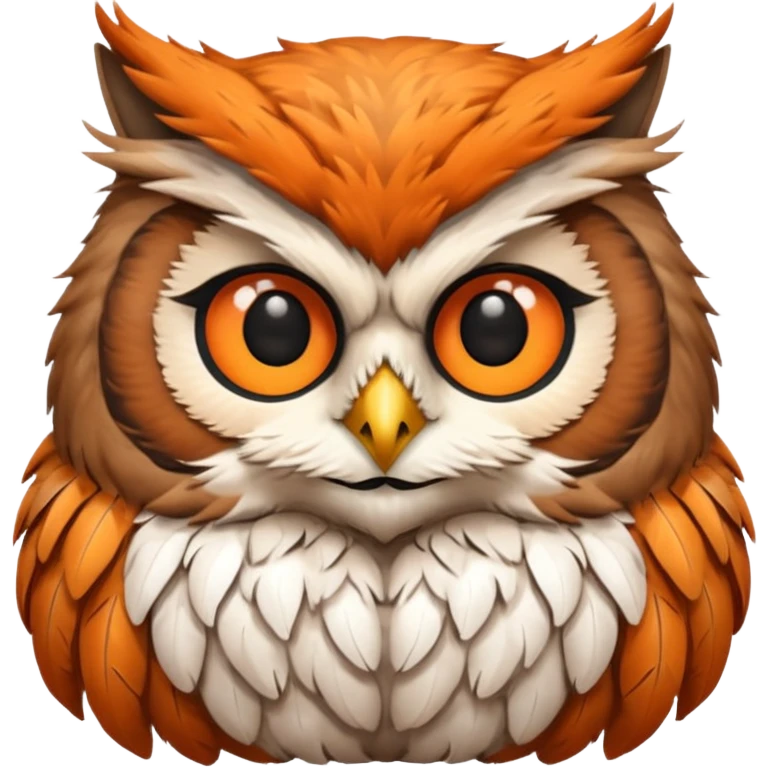Cat head fuse owl body emoji