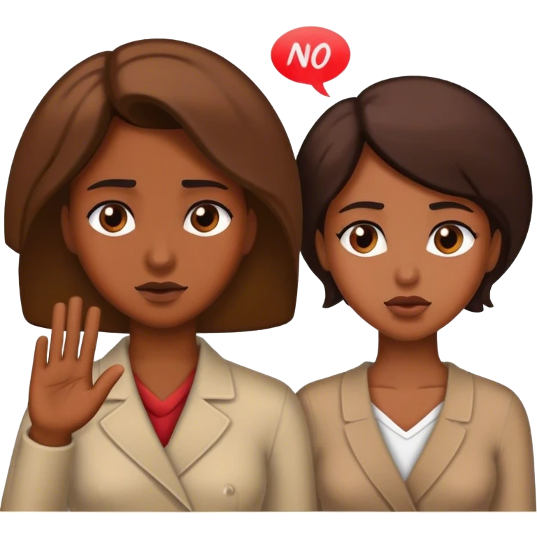 woman rejecting a man or saying no to him emoji