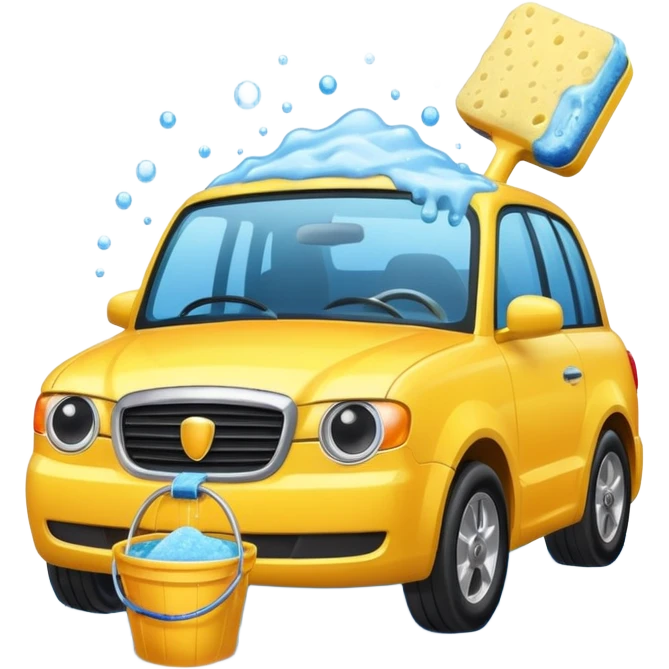car wash with sponge and bucket emoji