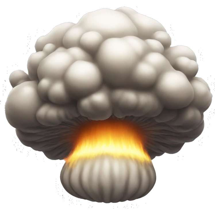 Mushroom bomb cloud emoji