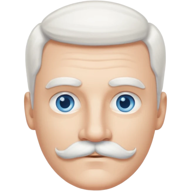 White man white mustache  emoji