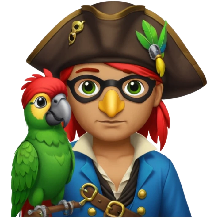 pirate and parrot emoji