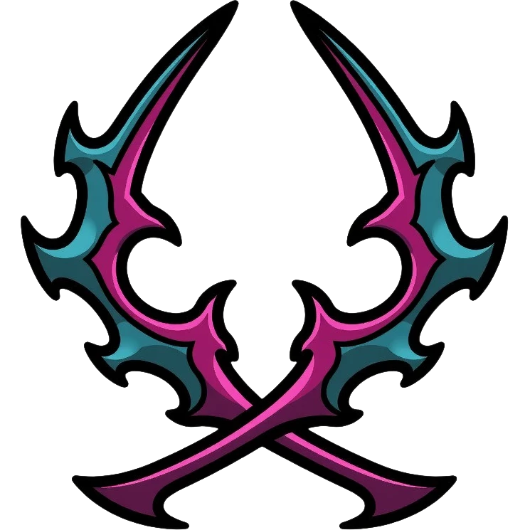 Warglaives from World of Warcraft, curved dual blades, Illidan Stormrage's weapons emoji