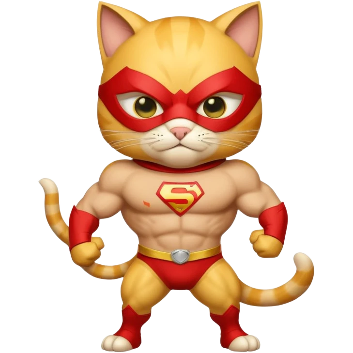  yeelow superhero cat emoji