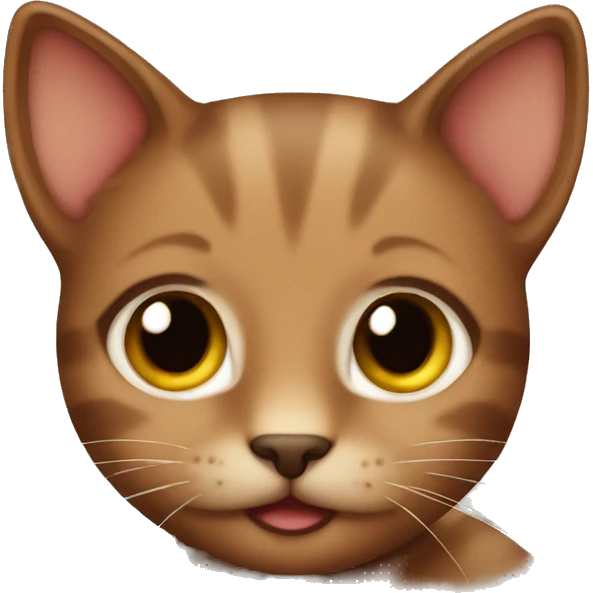 cute brown kitty emoji