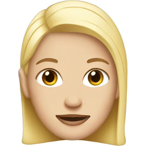 Blonde woman with blonde hair and a bald man  emoji