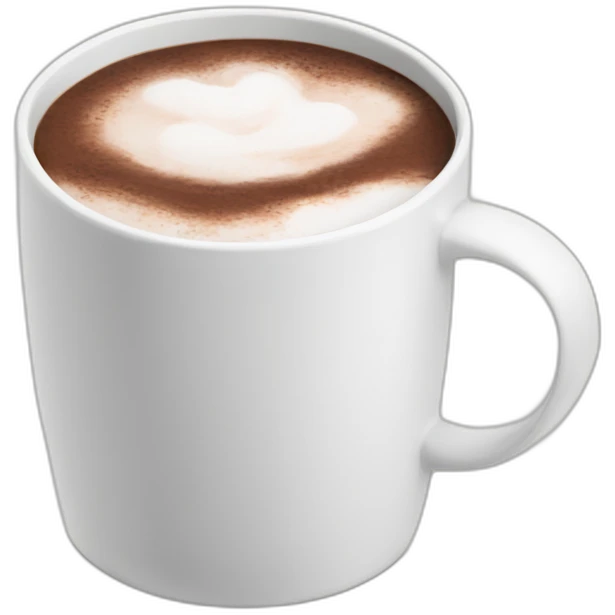 white mug of hot chocolate emoji