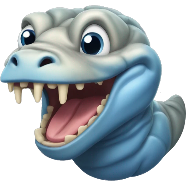 sticking blue tongue out brainlicker emoji