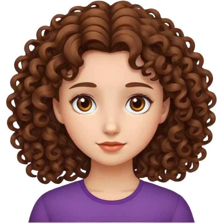 Girl with curly hair  emoji