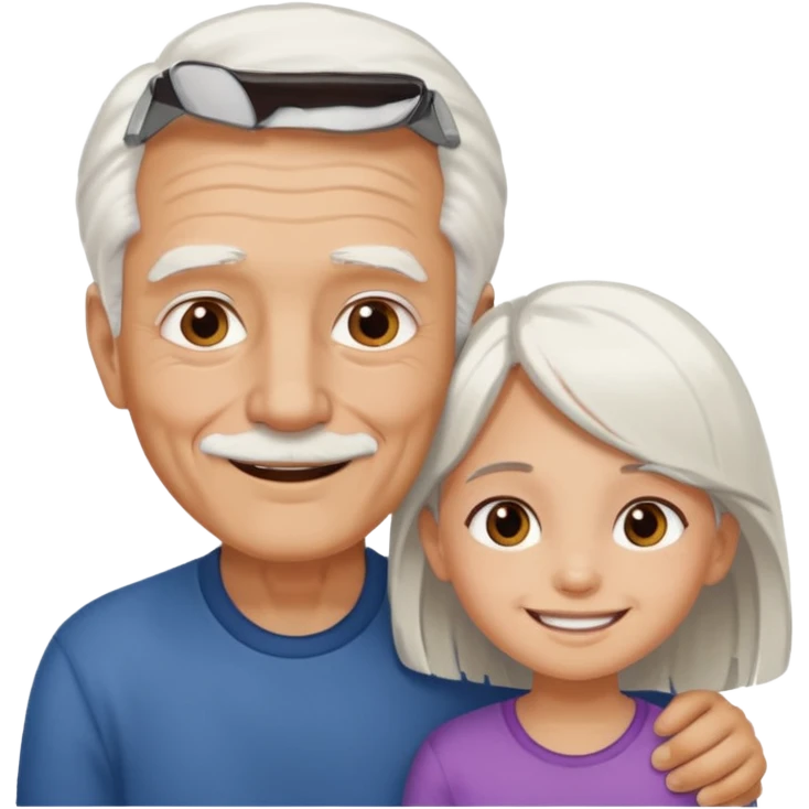 old man with a little girl emoji