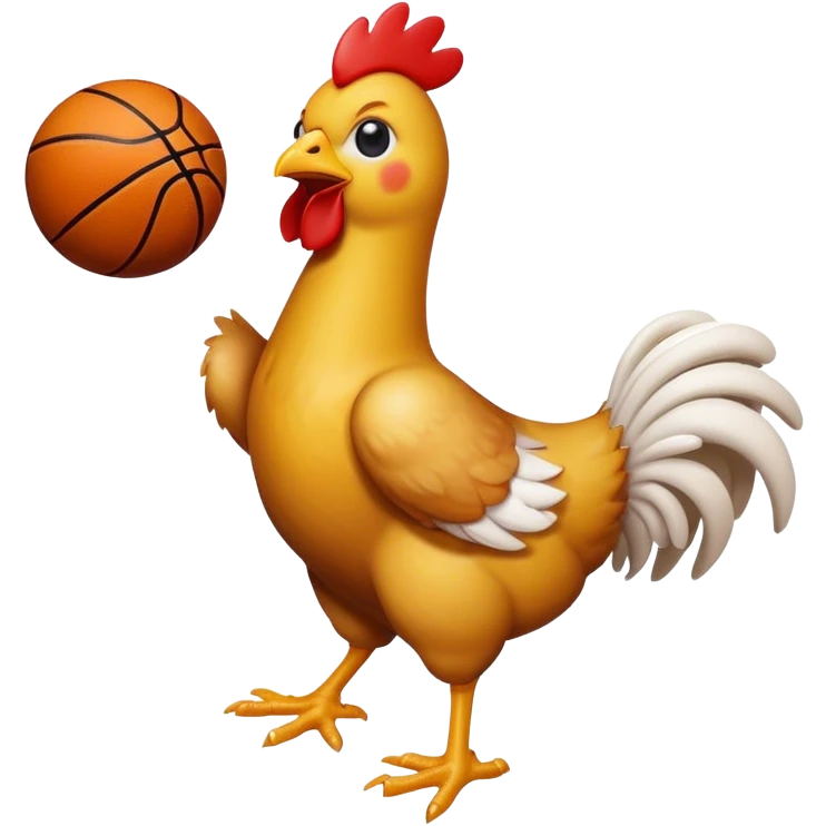 chicken play basketball emoji