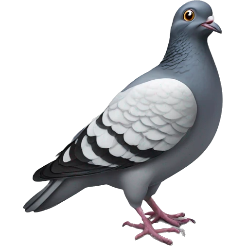 astonished pigeon emoji