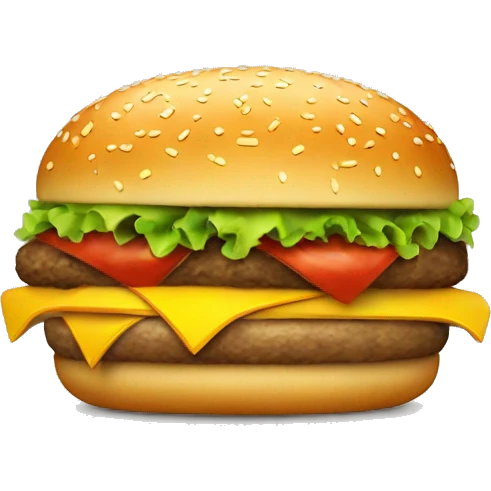 Hamburger eating hamburger emoji