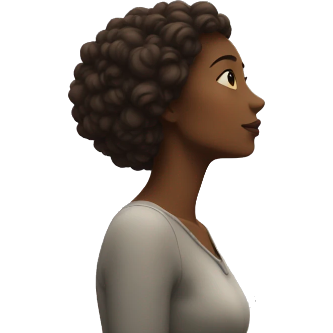 woman looking at the sky emoji
