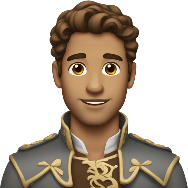 Prince Charming Brown hair emoji