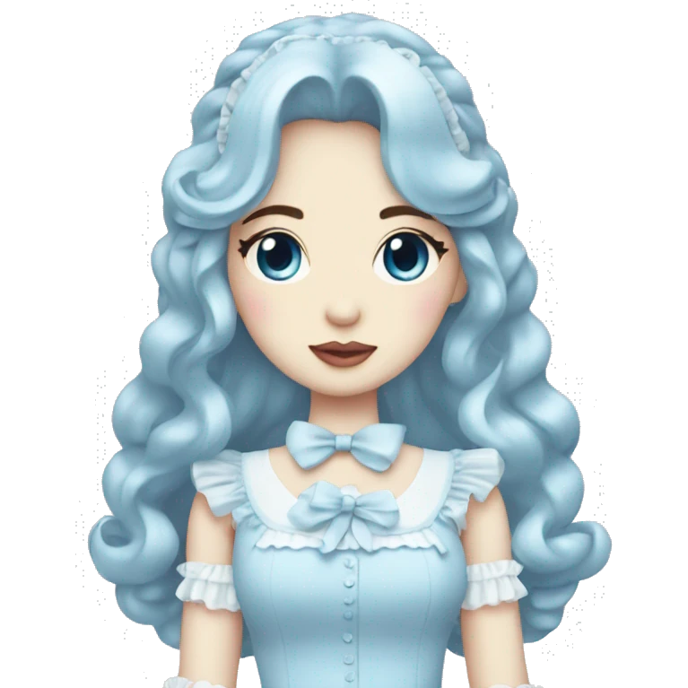Pastel blue Lolita  emoji