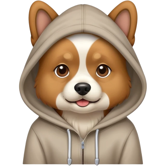 Dog wear hoodie emoji