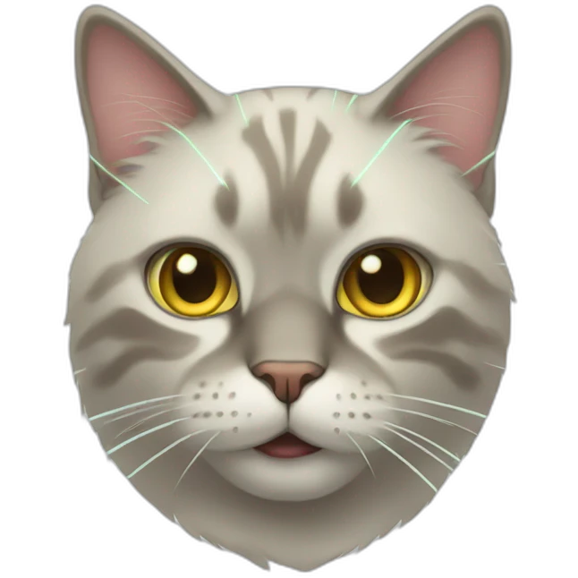 A cat with laser beams emoji
