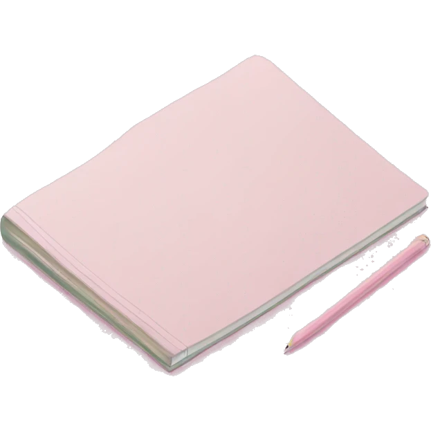 pastel pink notebook emoji