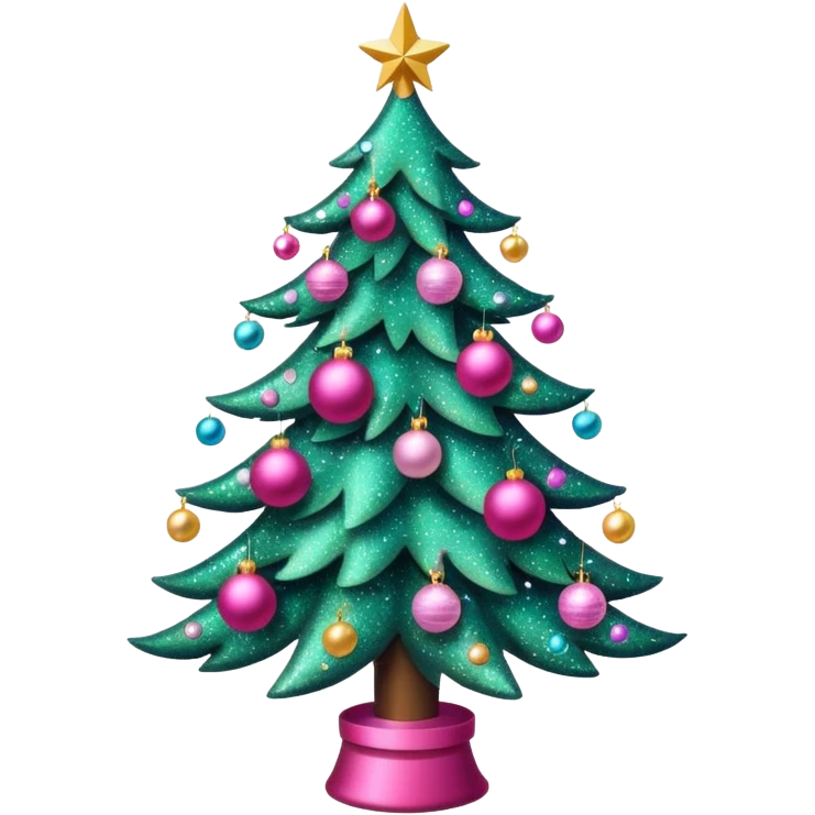 Arvore de natal rosa emoji
