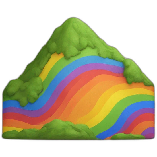 Small Hill made of gay pride colors  emoji