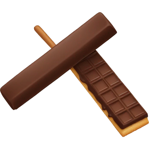 Stick o the wafer sticks with chocolate  emoji