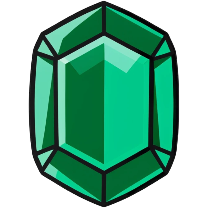emerald gemstone with facets emoji