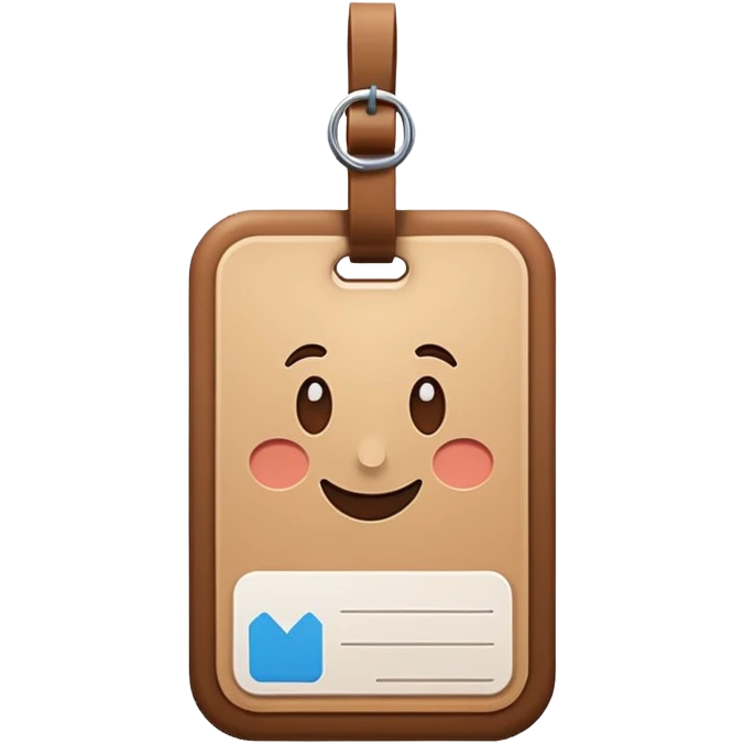 brown white Price tag emoji