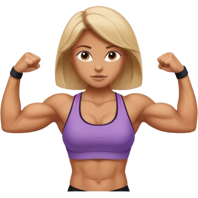 girl working out arms emoji
