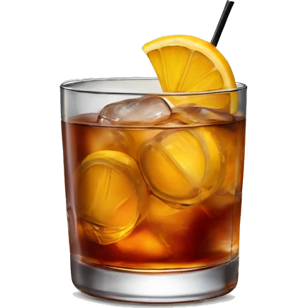 one Old Fashioned cocktail emoji