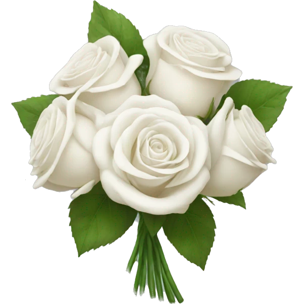 White rose flower bouquet emoji