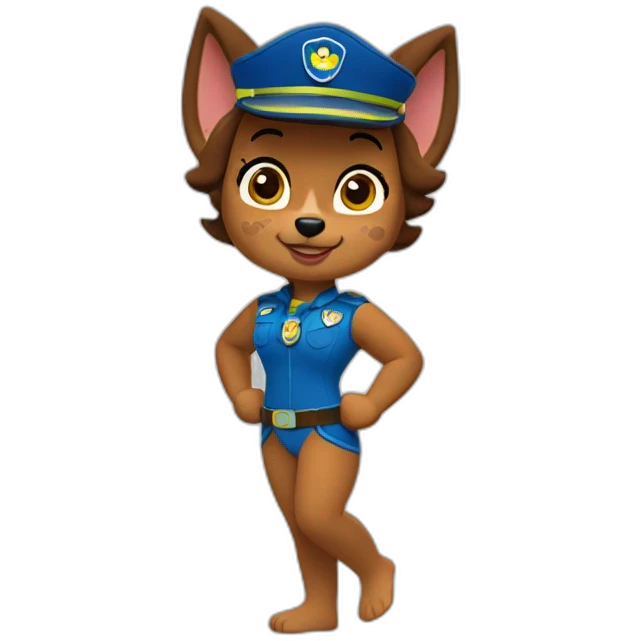 Naturist female paw patrol emoji