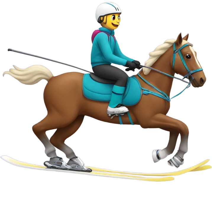 Horse skiing  emoji