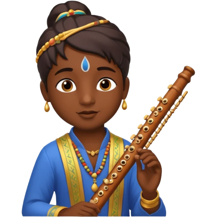 Krishna with flute emoji