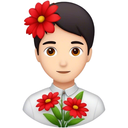 Flores rojas  emoji
