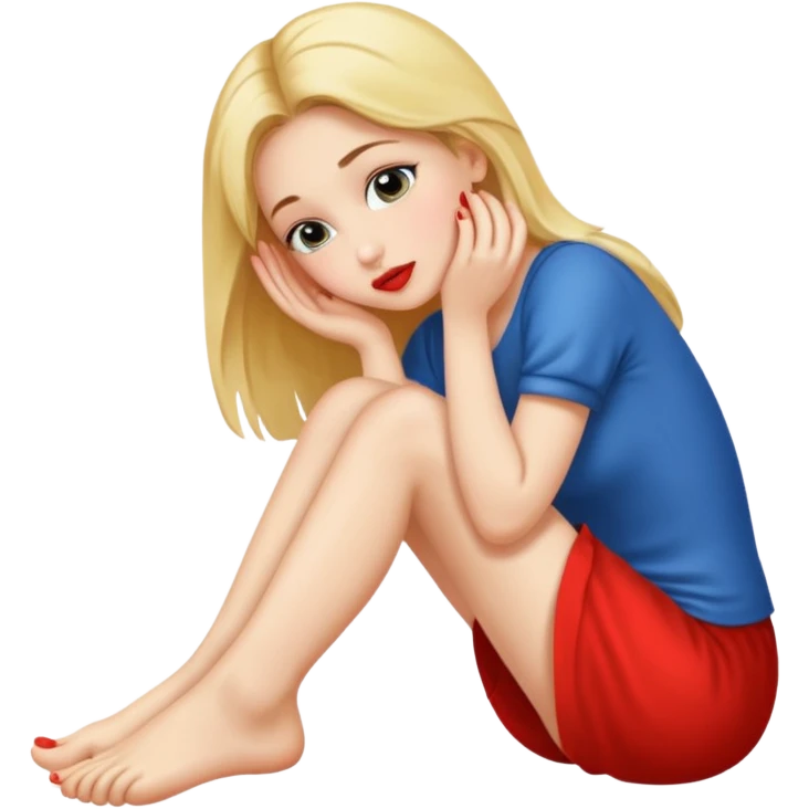 تقبيل قدم فتاة emoji