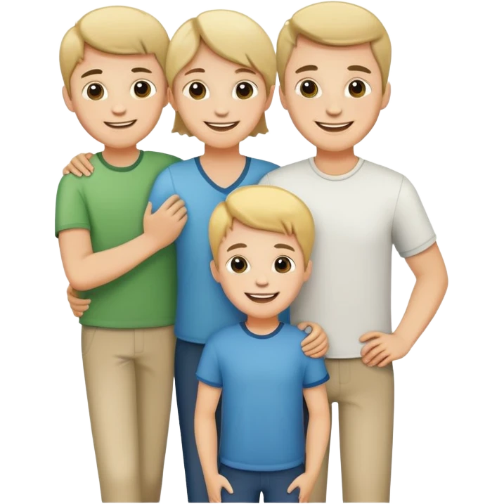 Family with two boys  emoji