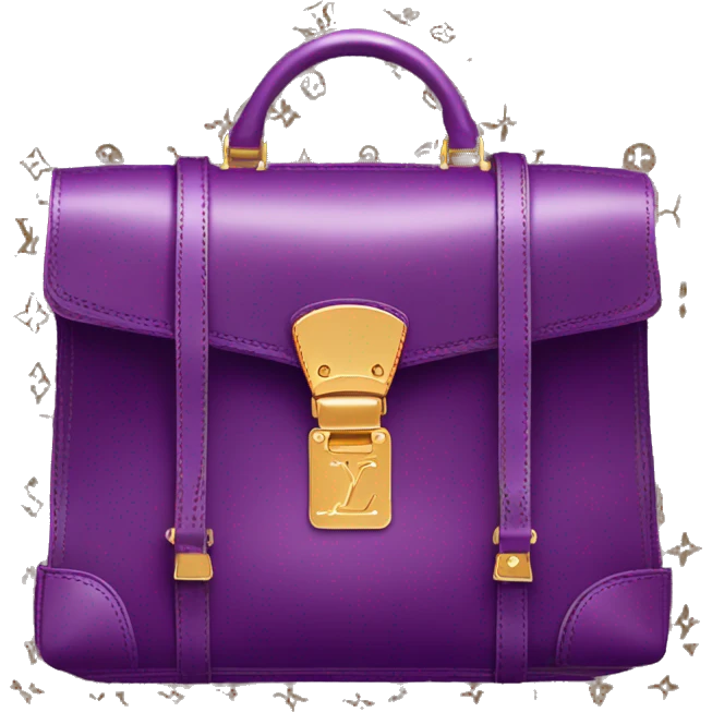 Louis Vuitton bag purple emoji