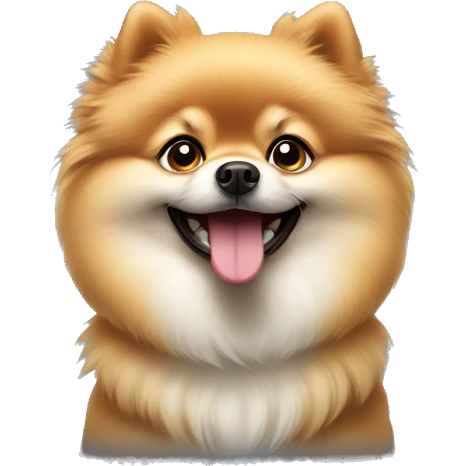 happy pomeranian lulu dog  emoji