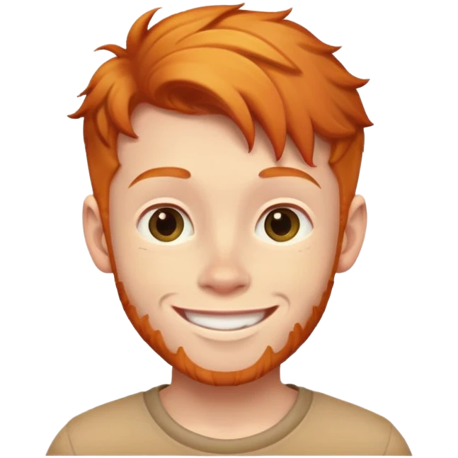 smiling ginger  boy portrait emoji