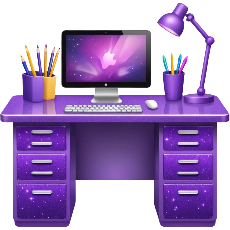 Purple Glitter office emoji