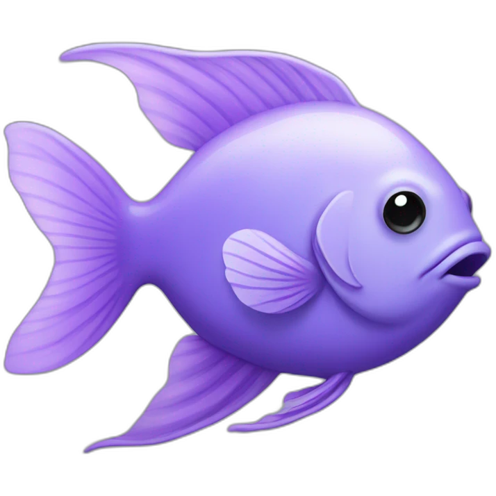 A light purple fish. emoji