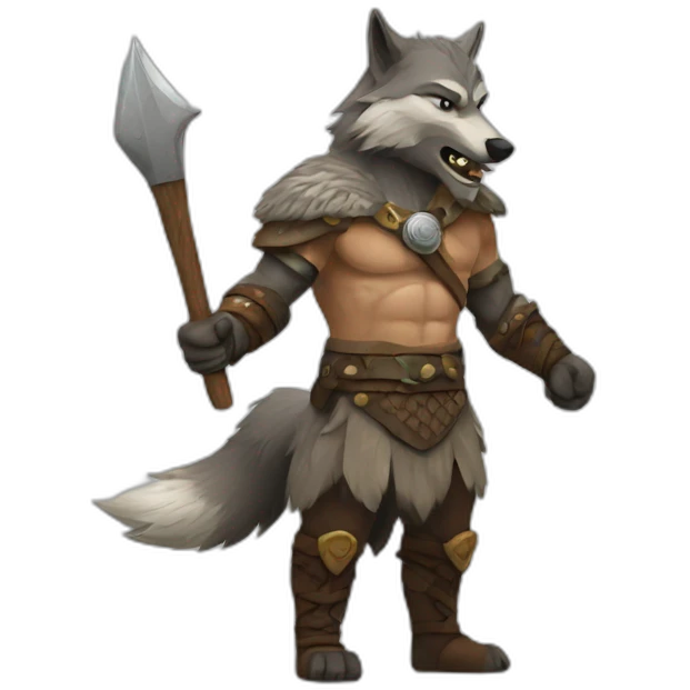 Viking wolf emoji