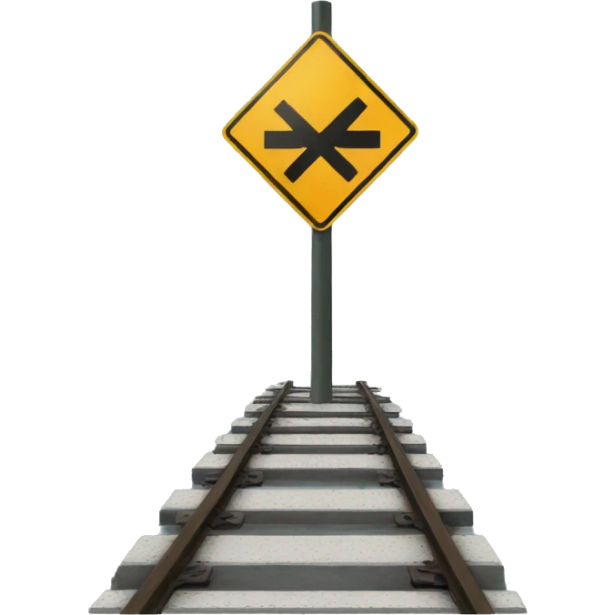 Railway crossing sign emoji