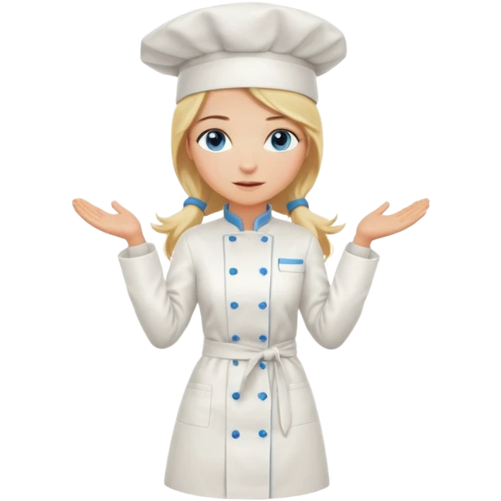 Full body 
Sexy Long Blonde hair blue eyed female chef arms folded emoji